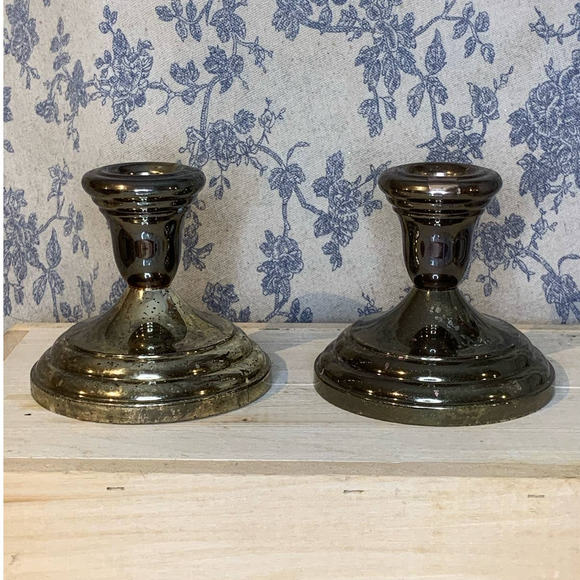 Pair of Vintage F. B. Rogers Silverplated Candlesticks Japan - Picture 1 of 8